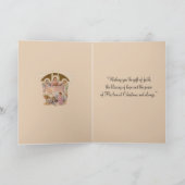 天使のヴィンテージの出生イエス・キリスト カード (内部)