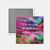 天使の上り感動的引用文美徳アート マグネット (正面/裏面)