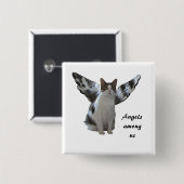 天使の中のアメリカのボタン 缶バッジ (正面&裏面)