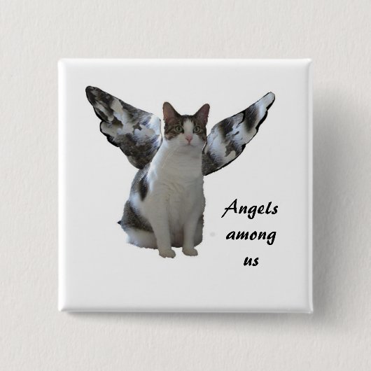 天使の中のアメリカのボタン 缶バッジ (正面)