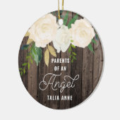 天使の乳児喪失のパーソナライズされた親 セラミックオーナメント (左)