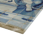 天使の付いたポルトガルの青と白の壁タイル カッティングボード (角)