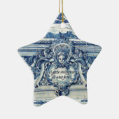 天使の付いたポルトガルの青と白の壁タイル セラミックオーナメント (右)