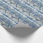 天使の付いたポルトガルの青と白の壁タイル ラッピングペーパー (角)