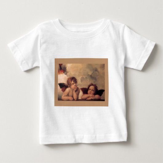 天使の信仰 ラファエル 信仰 祝福 かわいい ベビーTシャツ (正面)