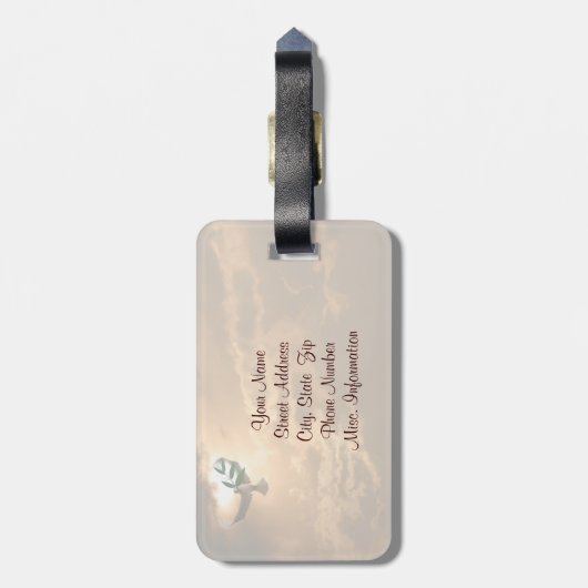 天使の信頼-それなしでは家に去らないで下さい ラゲッジタグ (裏面縦)