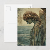 天使の像とパティナ ポストカード (正面/裏面)