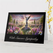 天使の像と花の共感カード カード (黄色い花)