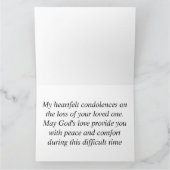 天使の像と花の共感カード カード (内部)