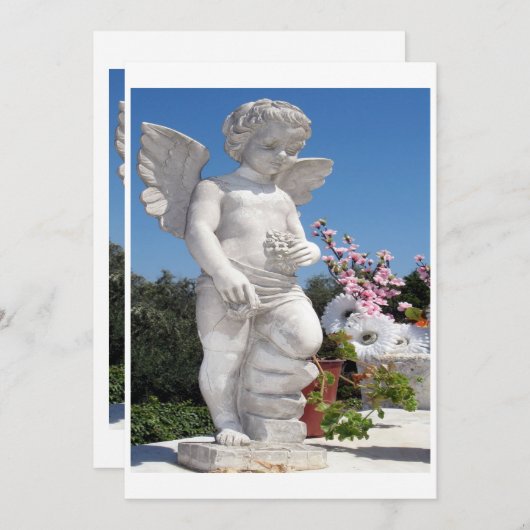 天使の像（白） (正面/裏面)