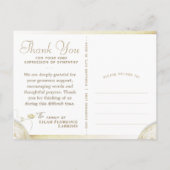 天使の光　お悔やみ 謝恩 ポストカード (裏面)