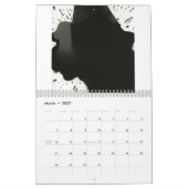 天使の写真、露出されたカレンダー(黒及び白) カレンダー (3月 2027)