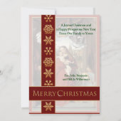 天使の冠を飾ったマリア – ヴィンテージクリスマス シーズンカード (裏面)