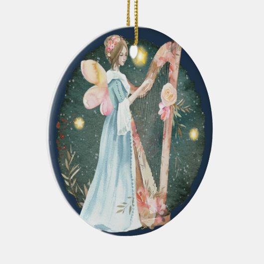 天使の冬の音楽遊の天使 セラミックオーナメント (右)