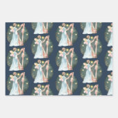 天使の冬の音楽遊の天使 ラッピングペーパーシート (正面)