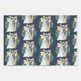 天使の冬の音楽遊の天使 ラッピングペーパーシート