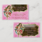 天使の名刺のキリスト教の精神的なピンク 名刺 (正面/裏面)