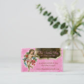 天使の名刺のキリスト教の精神的なピンク 名刺 (スタンド正面)