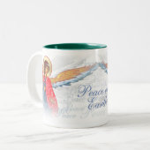 "天使の地球の平和"のマグ ツートーンマグカップ (正面左)