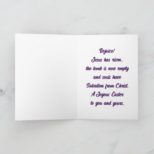 天使の墓のホリデーカード シーズンカード (内部)