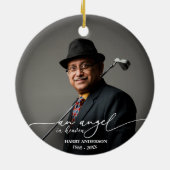 天使の天国白黒記念写真 セラミックオーナメント (裏面)