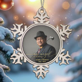 天使の天国 | 金箔記念写真 スノーフレークピューターオーナメント