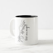 天使の女の子 – 女性のためのギフト ツートーンマグカップ (正面左)