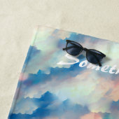 天使の女性ウィングシナ宗教天国 ビーチタオル (インサイチュ)