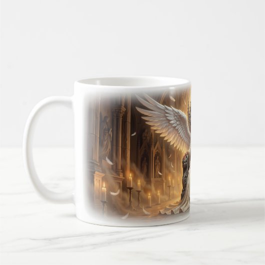 天使の女王の幻想マグカップ コーヒーマグカップ (左)