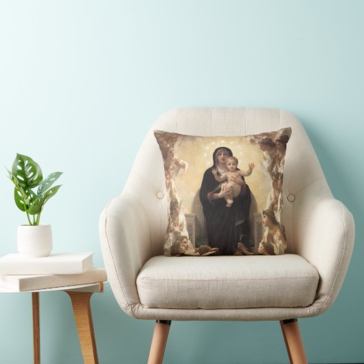 天使の女王レジーナ・アンジェロラムby Bouguerau クッション (椅子)