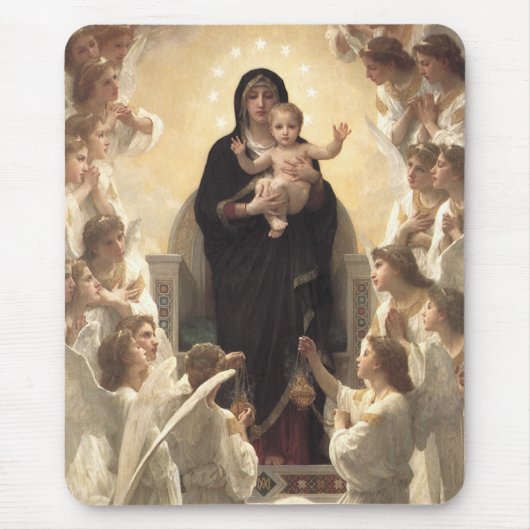 天使の女王レジーナ・アンジェロラムby Bouguerau マウスパッド (正面)