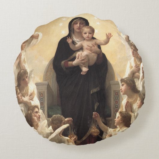 天使の女王 レジーナ アンゲロルム / Bouguereau ラウンドクッション (裏面)