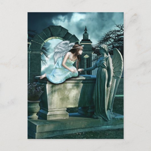 天使の好奇心はがき ポストカード (正面)