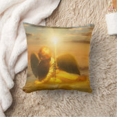 天使の子供が世界に光を当てる クッション (ブランケット)