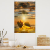 天使の子供が世界に光を当てる ポスター (キッチン)