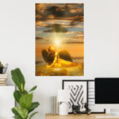 天使の子供が世界に光を当てる ポスター (ホームオフィス)