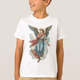 天使の子供用Tシャツ 美しい天使のデザイン Tシャツ