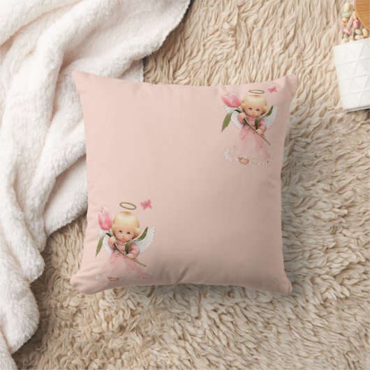 天使の子供 クッション (ブランケット)