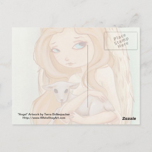 天使の子羊のポストカード ポストカード (裏面)