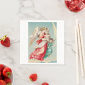 天使の守護 子供を抱えるエーテルアート スタンダードカクテルナプキン (インサイチュ)