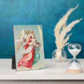 天使の守護 子供を抱えるエーテルアート フォトプラーク (側面)