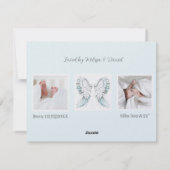 天使の少年の誕生の発表 シーズンカード (裏面)