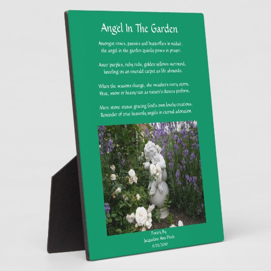 天使の庭の詩のプラーク フォトプラーク (側面)