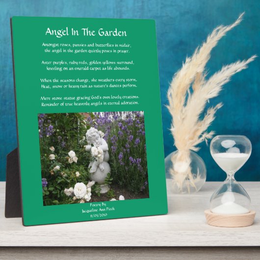 天使の庭の詩のプラーク フォトプラーク (側面)