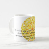 天使の引用文の感動的な聖者トマス・アクィナス コーヒーマグカップ (正面左)