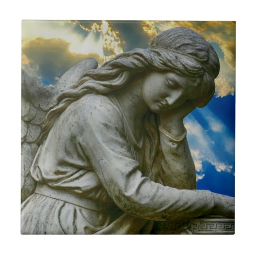 天使の彫像 タイル (正面)