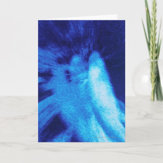 天使の彫刻、パチパチ鳴る音の終わりの背面図 カード (正面)