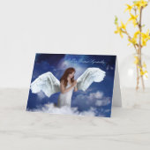 天使の悔やみや弔慰カード カード (黄色い花)