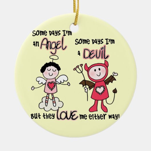 天使の悪魔 セラミックオーナメント (正面)