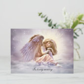 天使の愛の写真 Funeral Memorial Service 招待状 (スタンド正面)